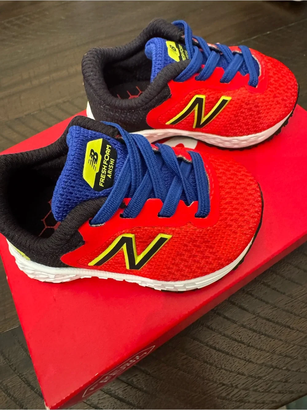 New Balance Infant Red & Blue Athletic Sneakers